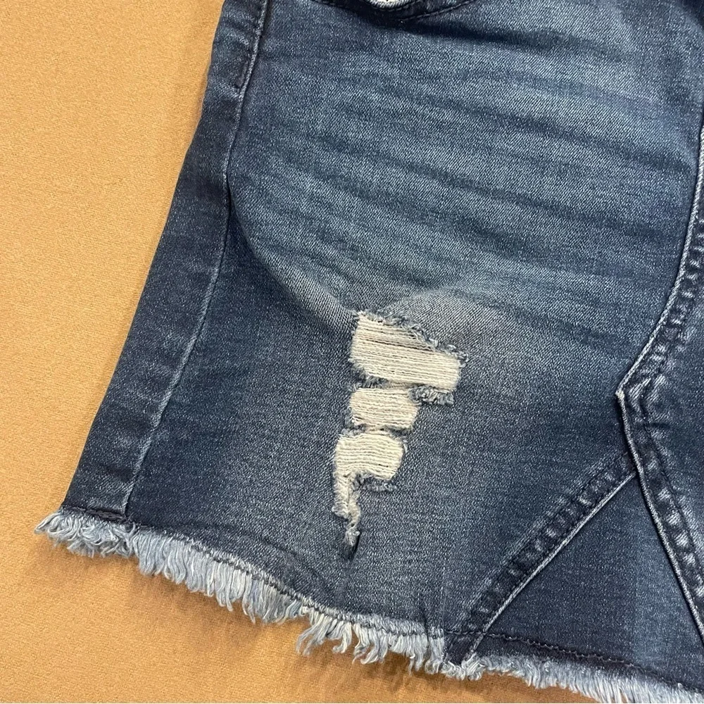 Girl’s Justice Denim Overall Skirt with Red Bandana Straps Size 10